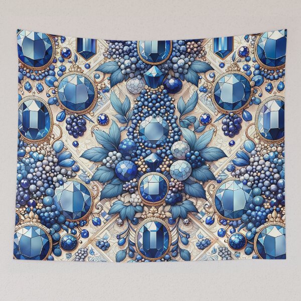Item preview, Sapphire Jewel Pattern designed and sold by NeatSplash.
