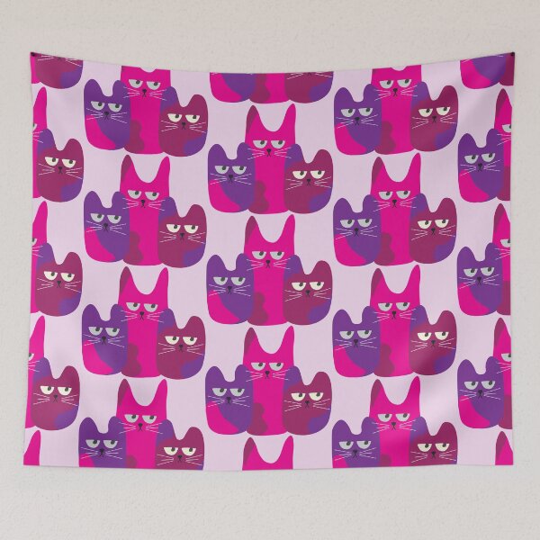 Item preview, Purple Annoyed funny cats designed and sold by certussoul.