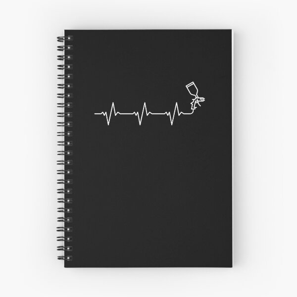 Item preview, Spray Gun Heartbeat ECG Pulse Line - Auto Body Painting outline design for Car painters designed and sold by venomousvector.