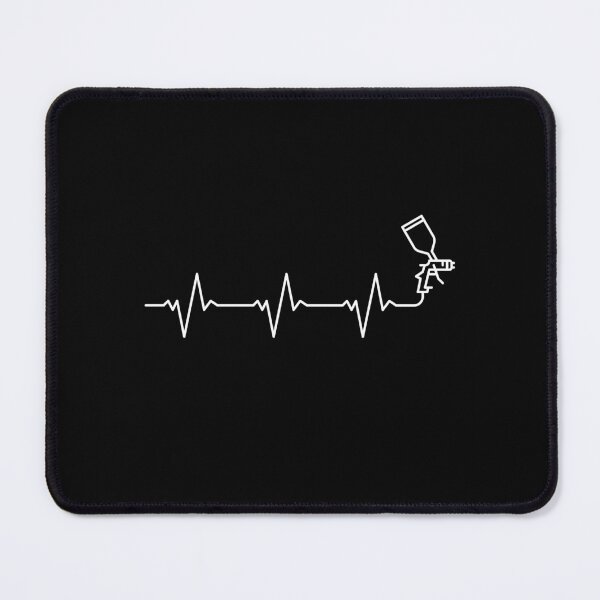 Item preview, Spray Gun Heartbeat ECG Pulse Line - Auto Body Painting outline design for Car painters designed and sold by venomousvector.