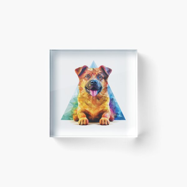 Item preview, Rainbow Diamond Dog in a triangle designed and sold by MeawExoplanet.