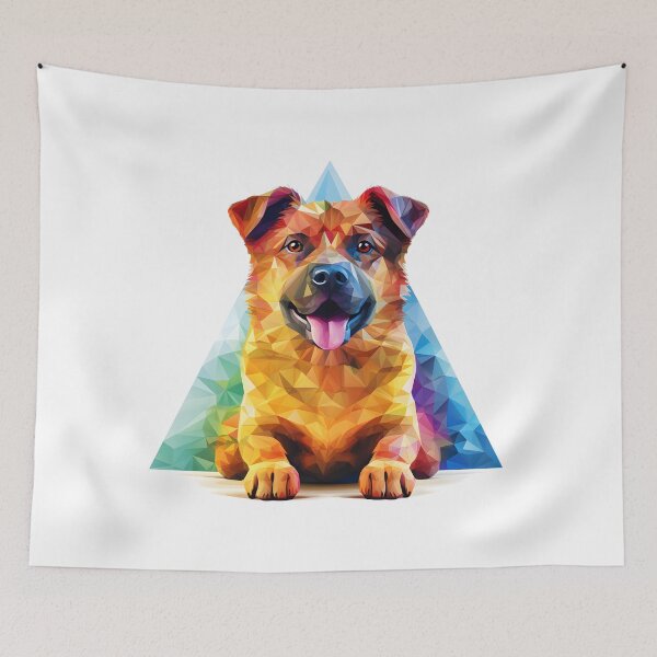 Item preview, Rainbow Diamond Dog in a triangle designed and sold by MeawExoplanet.
