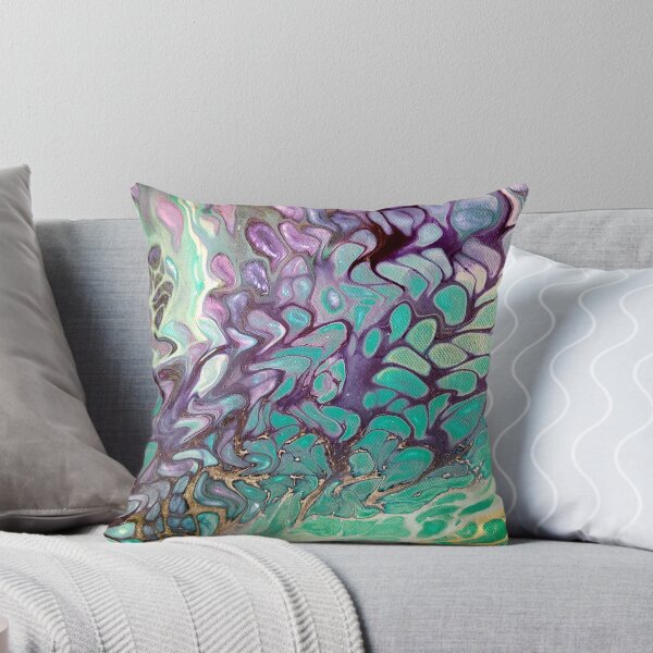 Item preview, Mystic Bath - Enhanced Green and Purple Abstract designed and sold by liminallayers.