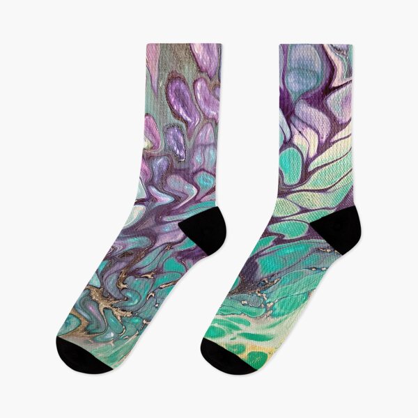 Item preview, Mystic Bath - Enhanced Green and Purple Abstract designed and sold by liminallayers.