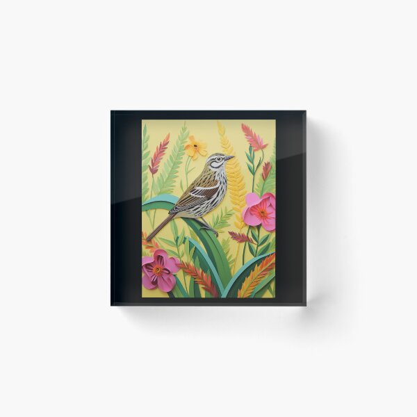 Item preview, Savannah Sparrow With Radiant Summer Flowers designed and sold by TorpStore.