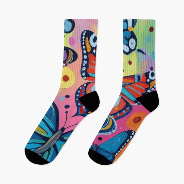 Aperçu de l'œuvre Flutter coloré : un design de papillon vibrant créée et vendue par ATSCreationsZA.