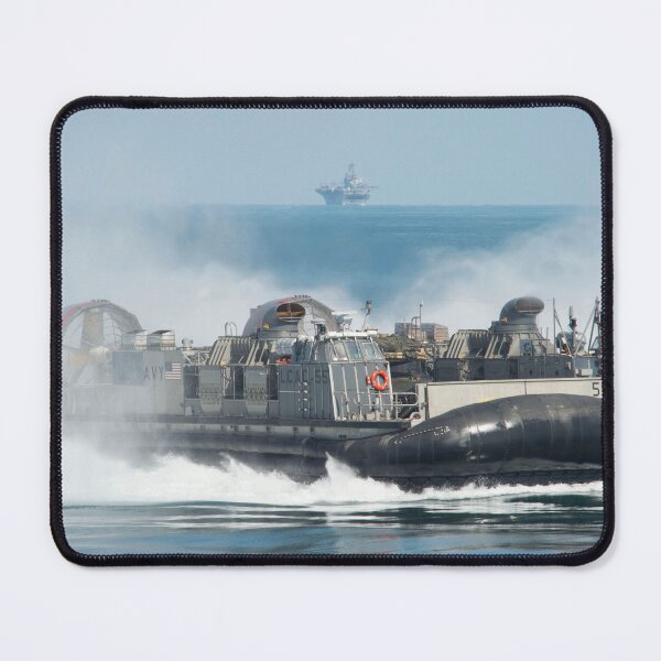 Item preview, STK109423M-A landing craft air cushion approaches the well deck of USS Oak Hill. designed and sold by StocktrekImages.