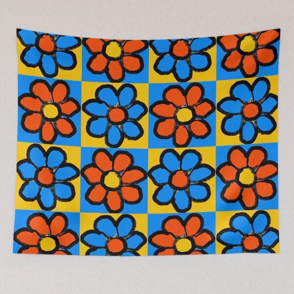 Item preview, retro pop art flowers designed and sold by pauloneill-art.
