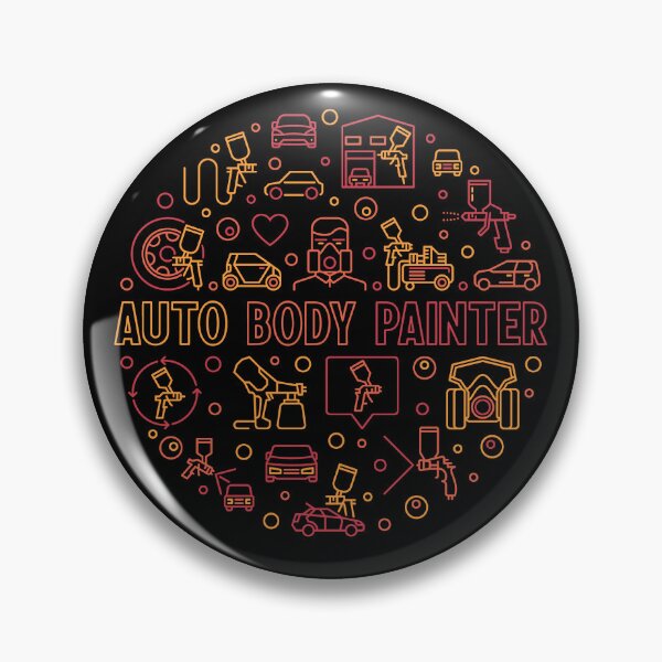 Item preview, Auto Body Painter round outline design for Car painters and Vehicle Painting Lovers designed and sold by venomousvector.