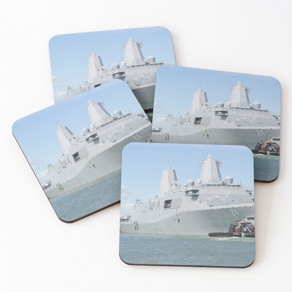 Item preview, STK109422M-U.S. Sailors and Marines man the rails aboard USS Arlington. designed and sold by StocktrekImages.