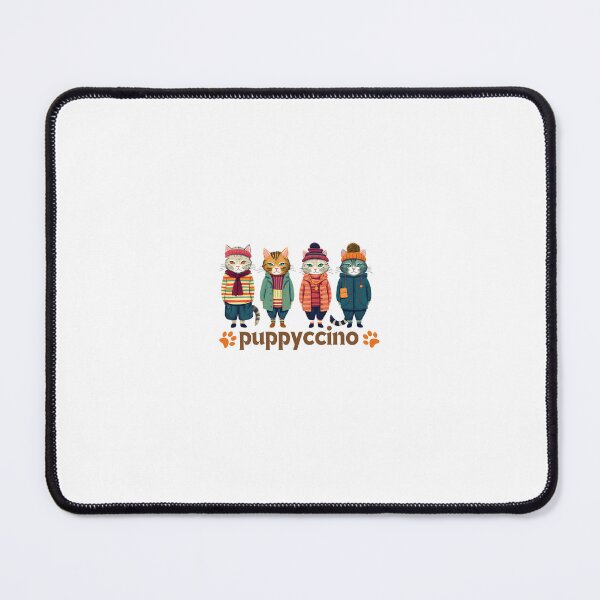 Item preview, Puppyccino Amante de los gatos y el café designed and sold by ThaphadaArtGall.