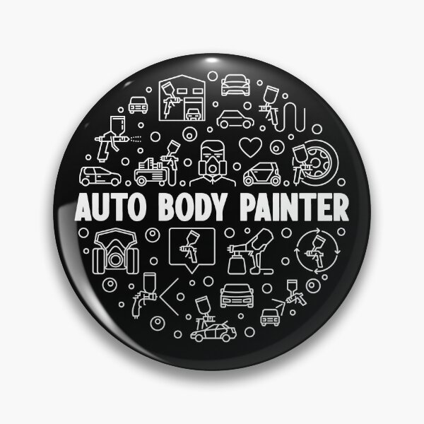 Item preview, Auto Body Painter circle shaped design for Car painters and Vehicle Painting Fans designed and sold by venomousvector.