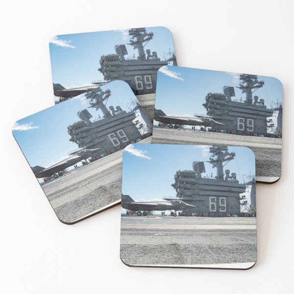 Item preview, STK109421M-An F-35C Lightning II taxiing across the flight deck of USS Dwight D. Eisenhower. designed and sold by StocktrekImages.