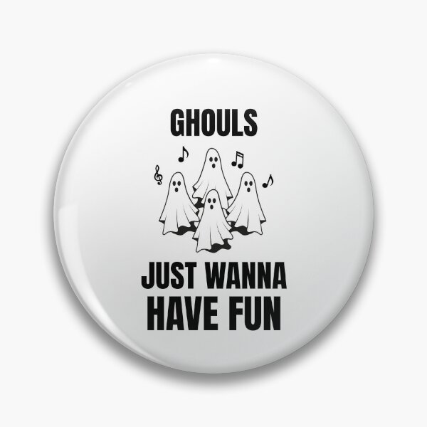 Artikelvorschau, Vier singende Cartoon-Geister – „Ghouls Just Wanna Have Fun“ entworfen und verkauft von Shirtlify.