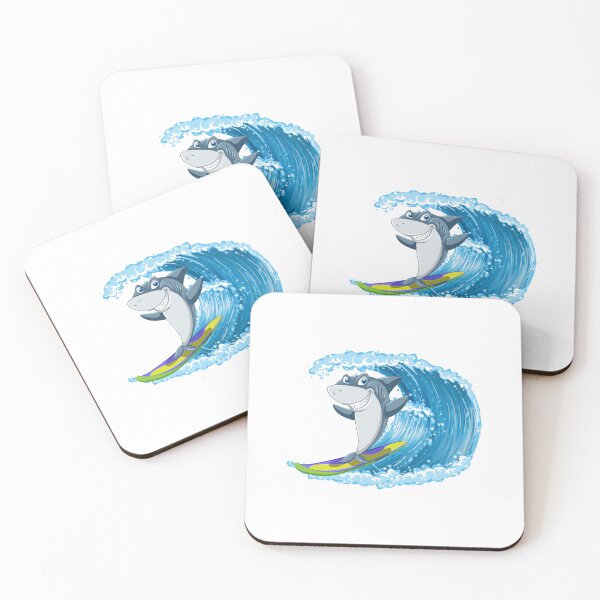 Item preview, shark surfing, cartoon shark surfing, cool shark surfing designed and sold by GreyStanzione1.