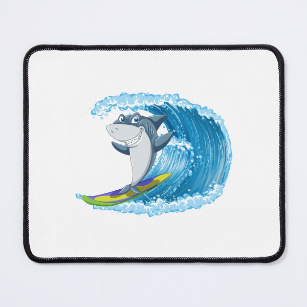 Item preview, shark surfing, cartoon shark surfing, cool shark surfing designed and sold by GreyStanzione1.