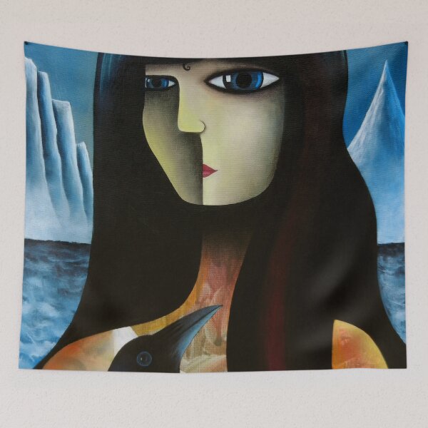 Item preview, Woman with Crow ~ dk_2018mar2a designed and sold by ArtistDavidKing.