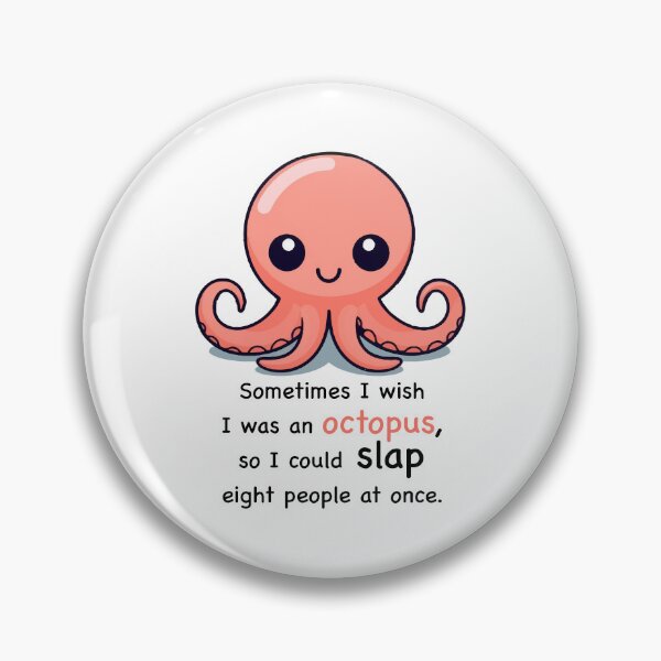Item preview, Funny slapping octopus designed and sold by SurtonDesign.