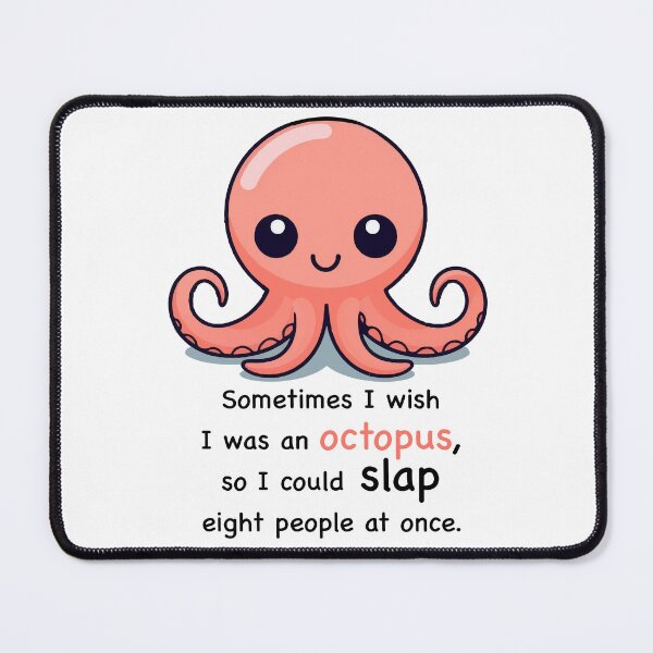 Item preview, Funny slapping octopus designed and sold by SurtonDesign.