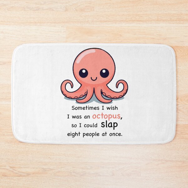 Item preview, Funny slapping octopus designed and sold by SurtonDesign.