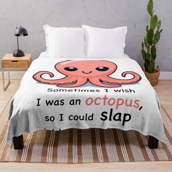 Item preview, Funny slapping octopus designed and sold by SurtonDesign.