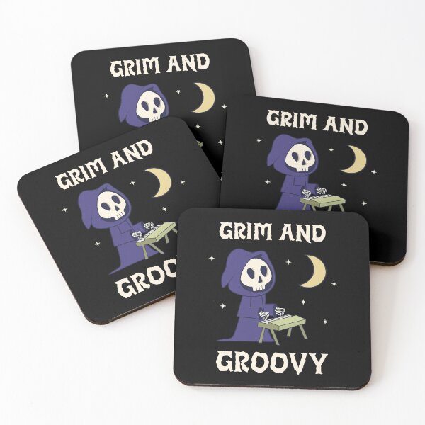 Item preview, Grim Reaper Playing Keyboard - 'Grim and Groovy' designed and sold by Shirtlify.