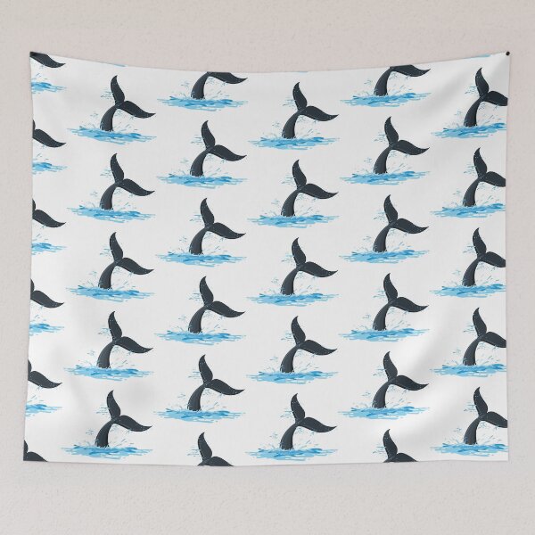 Item preview, tail whale in water, tail whale, tail whale in wave designed and sold by GreyStanzione1.