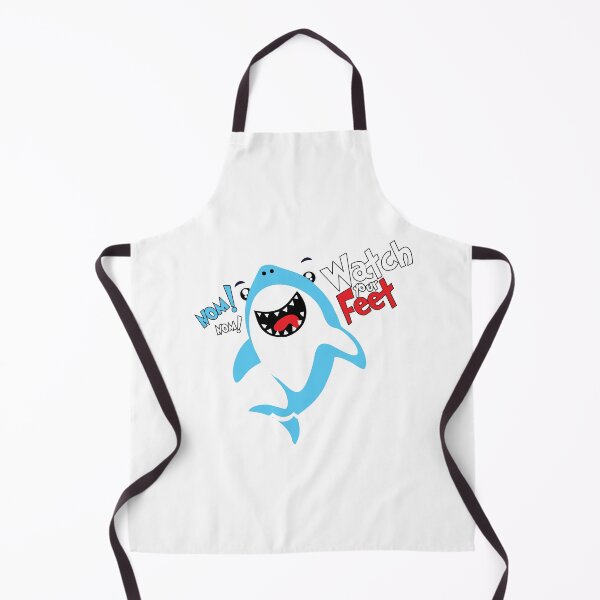 Item preview, Cute funny shark slogan, cartoon shark with slogan, watch your feet cute shark designed and sold by GreyStanzione1.