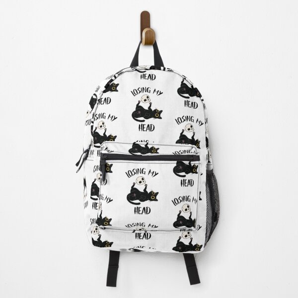 Item preview, Cartoon Black Cat with Skull - 'Losing My Head' designed and sold by Shirtlify.