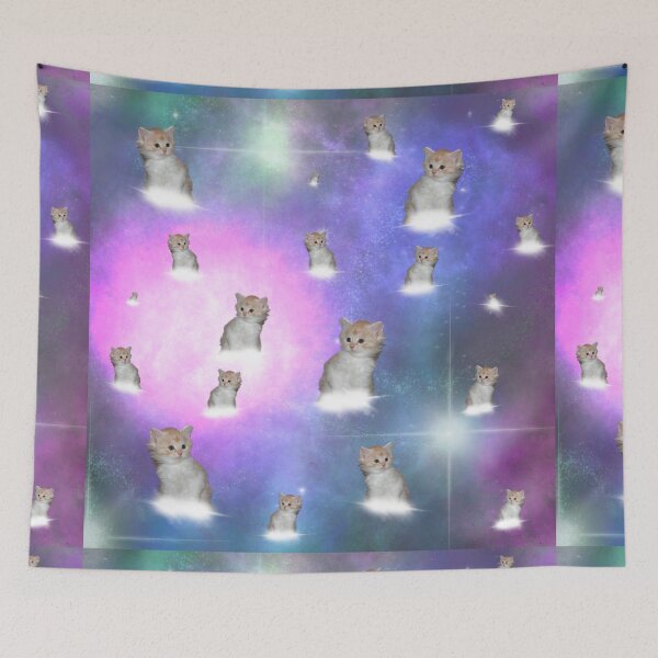 Item preview, Kitten on hoverboard in space designed and sold by TicaCreations.