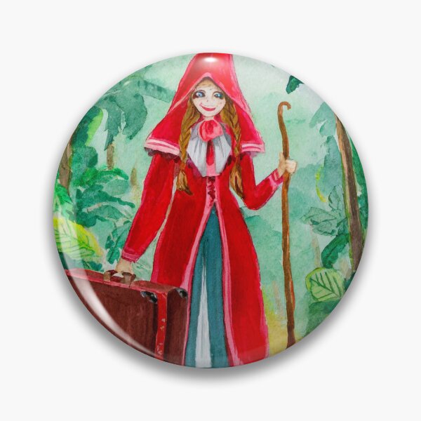 Item preview, Red riding hood with suitcase and stick in jungle designed and sold by fotofeast.