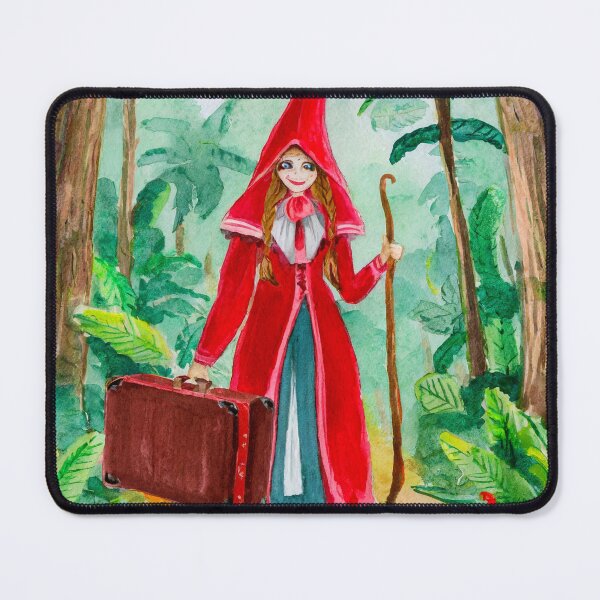 Item preview, Red riding hood with suitcase and stick in jungle designed and sold by fotofeast.