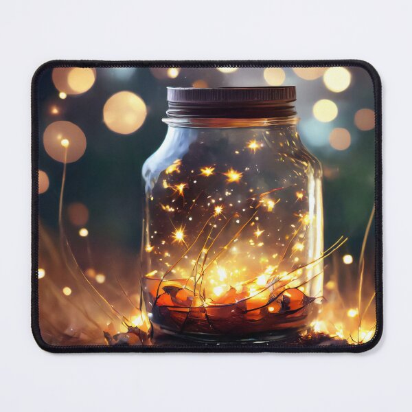 Item preview, Jar with fire flies surrounded by fairy lights designed and sold by fotofeast.
