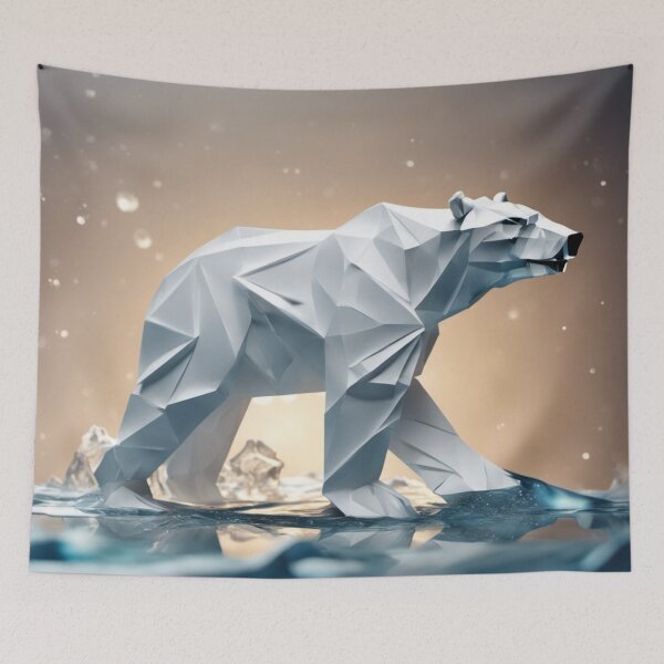 Item preview, Polar bear origami designed and sold by kingblacke23.