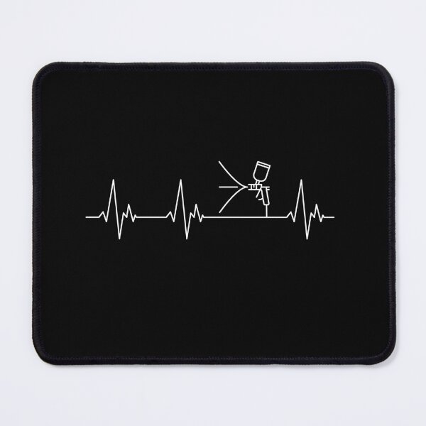 Item preview, Spray Gun Heartbeat - Auto Body Painting ECG Pulse Line outline design for Car painters designed and sold by venomousvector.