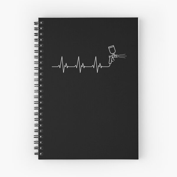Item preview, Auto Body Painter Heartbeat - Spray Gun EKG Pulse Line outline design for Car painters designed and sold by venomousvector.