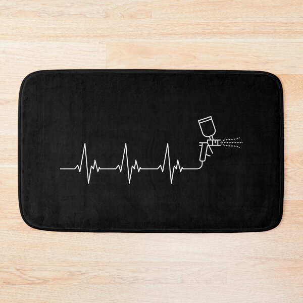 Item preview, Auto Body Painter Heartbeat - Spray Gun EKG Pulse Line outline design for Car painters designed and sold by venomousvector.