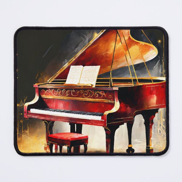 Item preview, Grand red piano with glowing lights designed and sold by fotofeast.