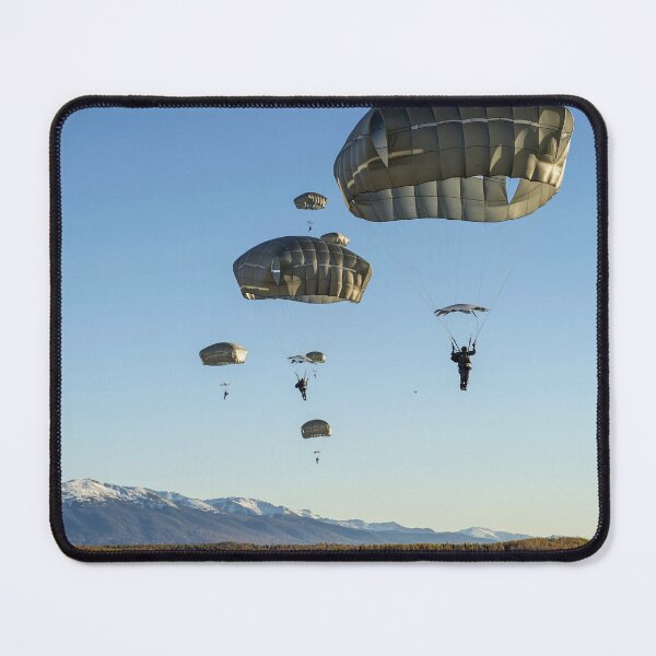 Item preview, STK109397M-U.S. Army Soldiers descend through the sky over Alaska. designed and sold by StocktrekImages.