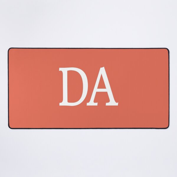 Item preview, DA Initials Monogram Elegant White Letters designed and sold by Jeallan Designs.