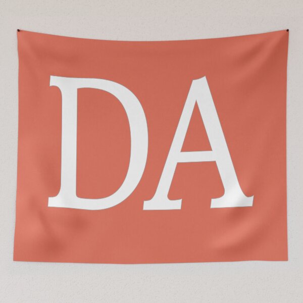Artikelvorschau, DA-Initialen-Monogramm-elegante weiße Buchstaben entworfen und verkauft von Jeallan Designs.