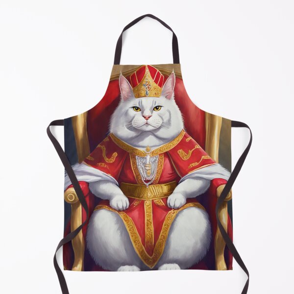 Item preview, Fat royal cat dressed as a king sitting on a throne designed and sold by fotofeast.
