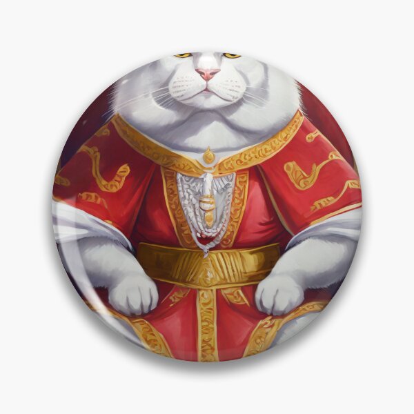 Item preview, Fat royal cat dressed as a king sitting on a throne designed and sold by fotofeast.