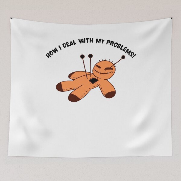 Item preview, How I Deal with my Problems Funny Hilarious Voodoo Doll designed and sold by mkzmerch.