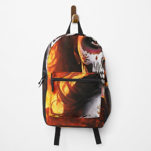 Item preview, Skull face female ghost rider in flame designed and sold by fotofeast.