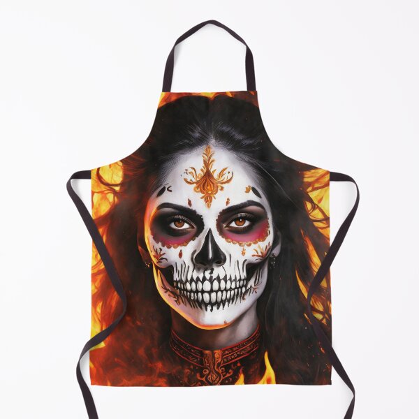 Item preview, Skull face female ghost rider in flame designed and sold by fotofeast.