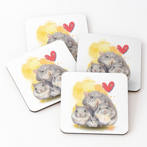 Item preview, Happy Chinchilla Family designed and sold by NickTaroDesign.