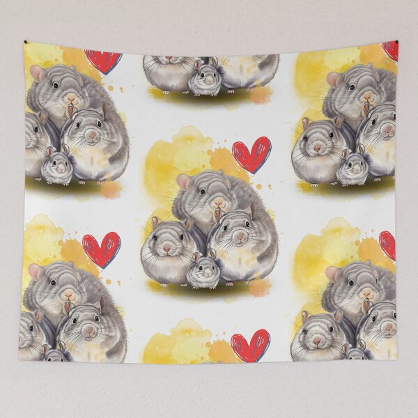 Item preview, Happy Chinchilla Family designed and sold by NickTaroDesign.