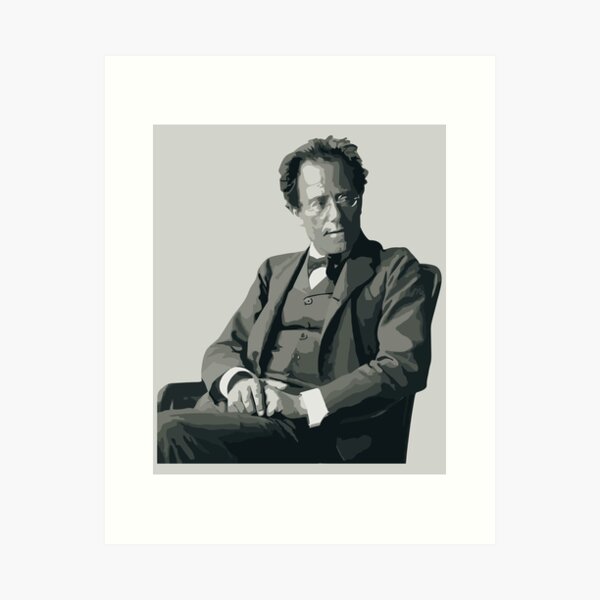 Aperçu de l'œuvre Nostalgie améliorée : le portrait numérisé de Mahler créée et vendue par EmeraldMusic.
