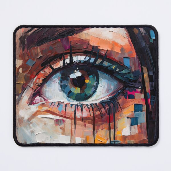 Item preview, Pixelated female eye painting designed and sold by fotofeast.